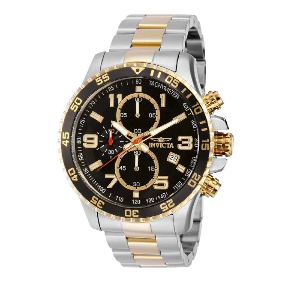 Invicta Specialty Mach Gala Men’s Watch 48mm Gold with Black Dial New with Box